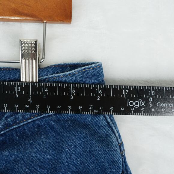 LL Bean Jeans Womens 14MT Original Fit Relaxed Blue Fleece Lined Denim Gorpcore - Picture 10 of 13